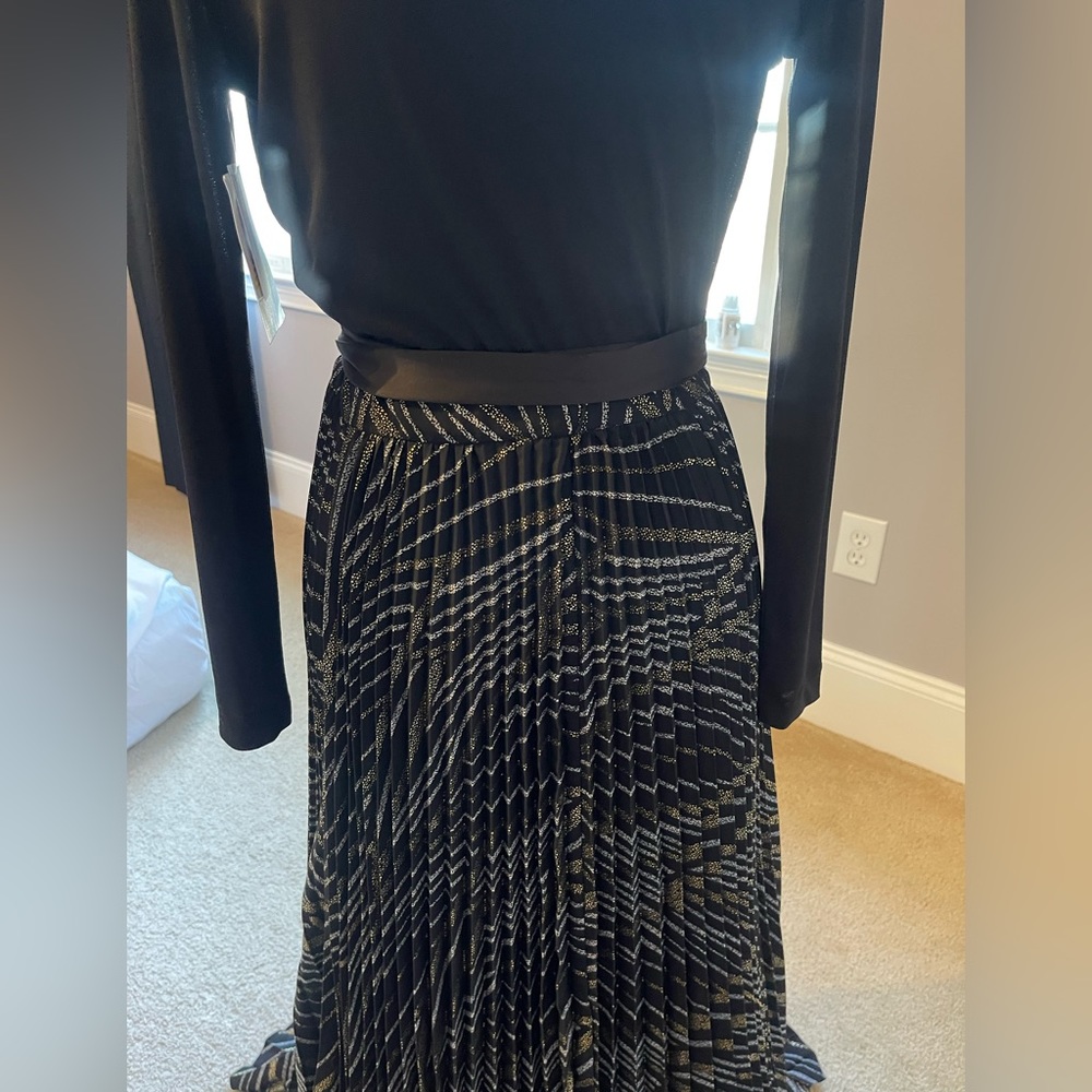 Black Elegant Wrap Dress Animal Print      Bag 63 - Picture 9 of 13